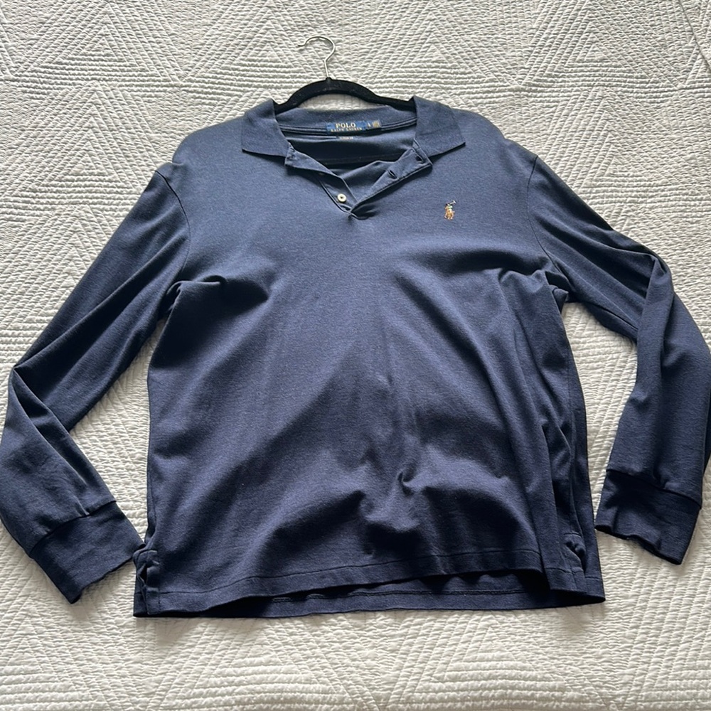 Polo by Ralph Lauren Blue Long-Sleeve Polo Shirt